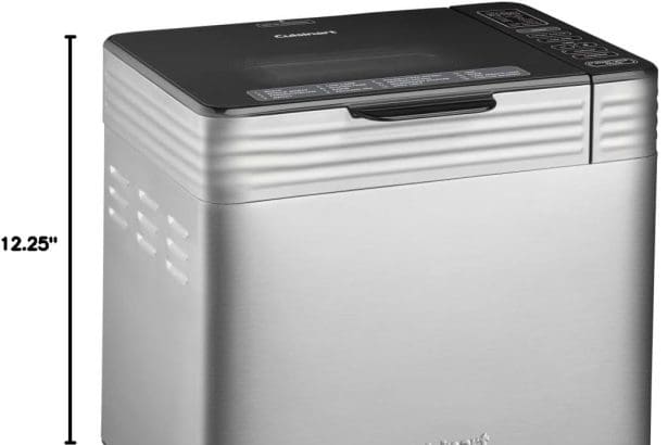 Front view of Cuisinart CBK-210 Stainless Steel Bread Maker Machine