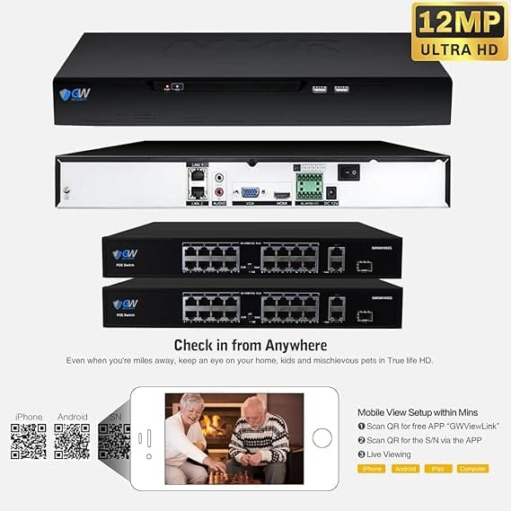 Face Recognition Security Cameras NVR setup with PoE installation