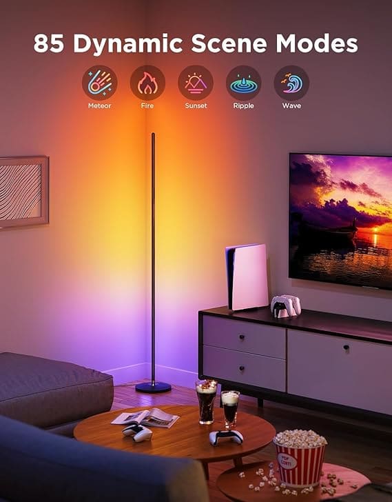 LED corner lamp music sync lighting effects with RGB colors