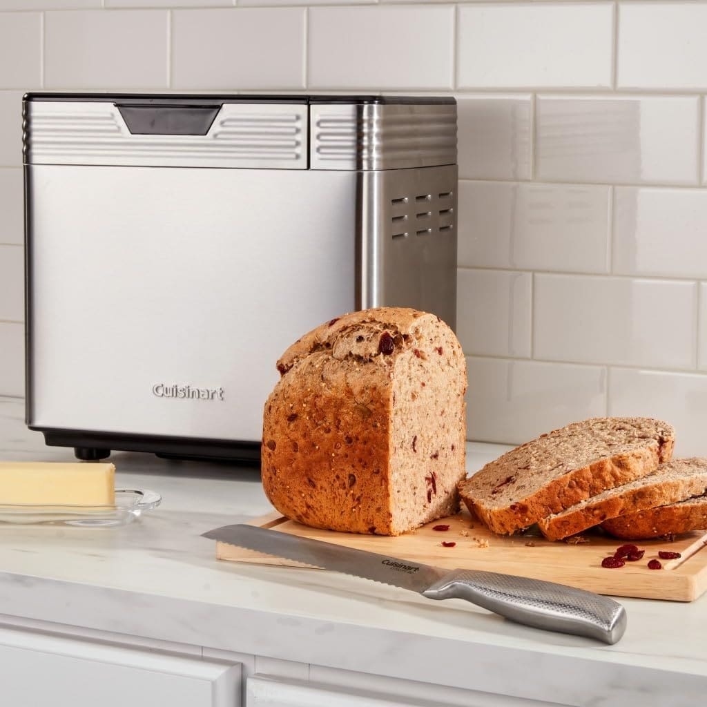 Cuisinart CBK-210 bread maker accessories including measuring cup, spoon, and kneading hook