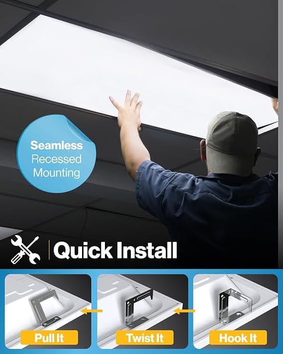 Selectable color temperatures on Sunco Energy saving LED ceiling panel