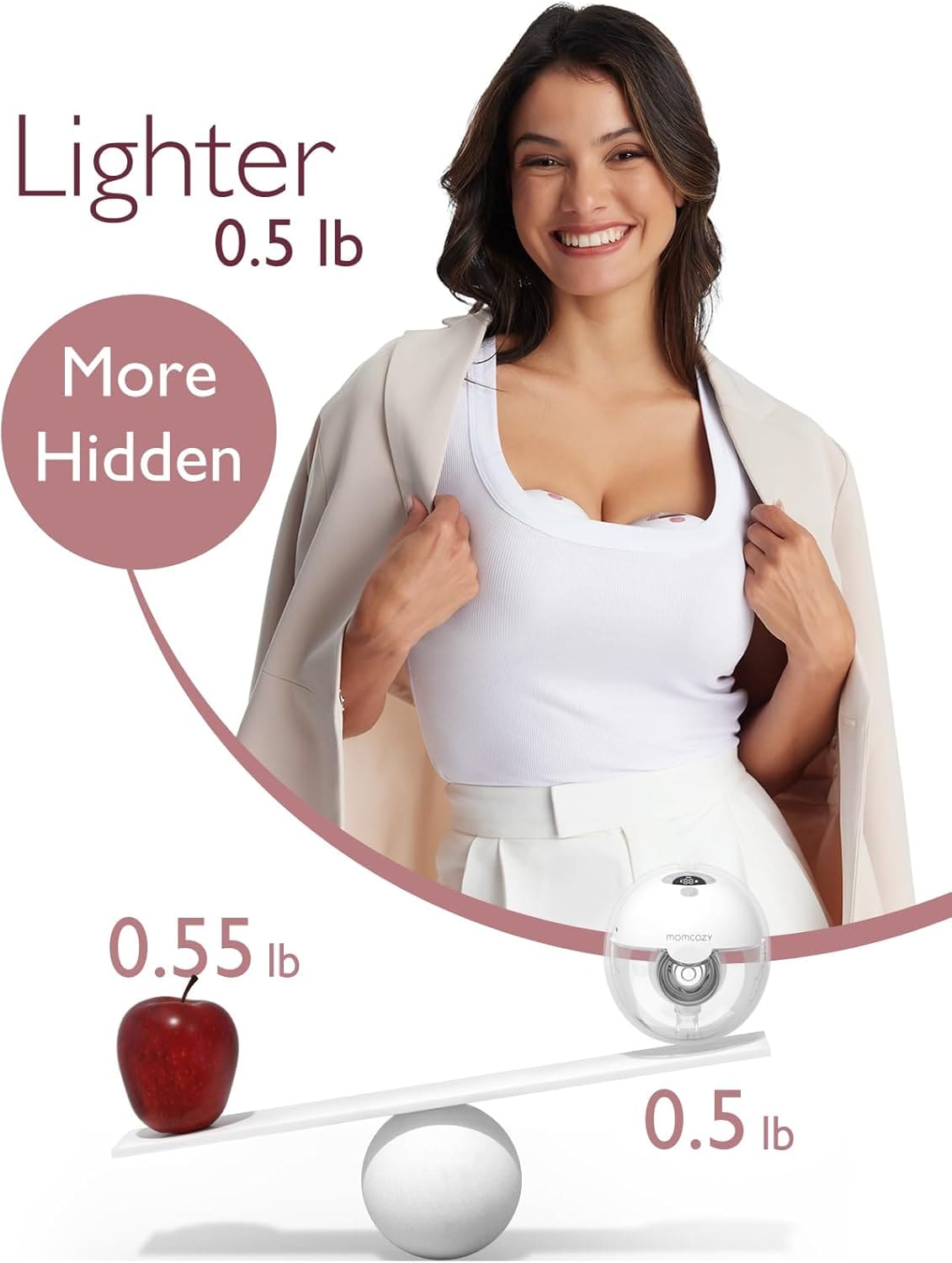 Rechargeable Momcozy Electric Breast Pump 3 modes 9 suction levels
