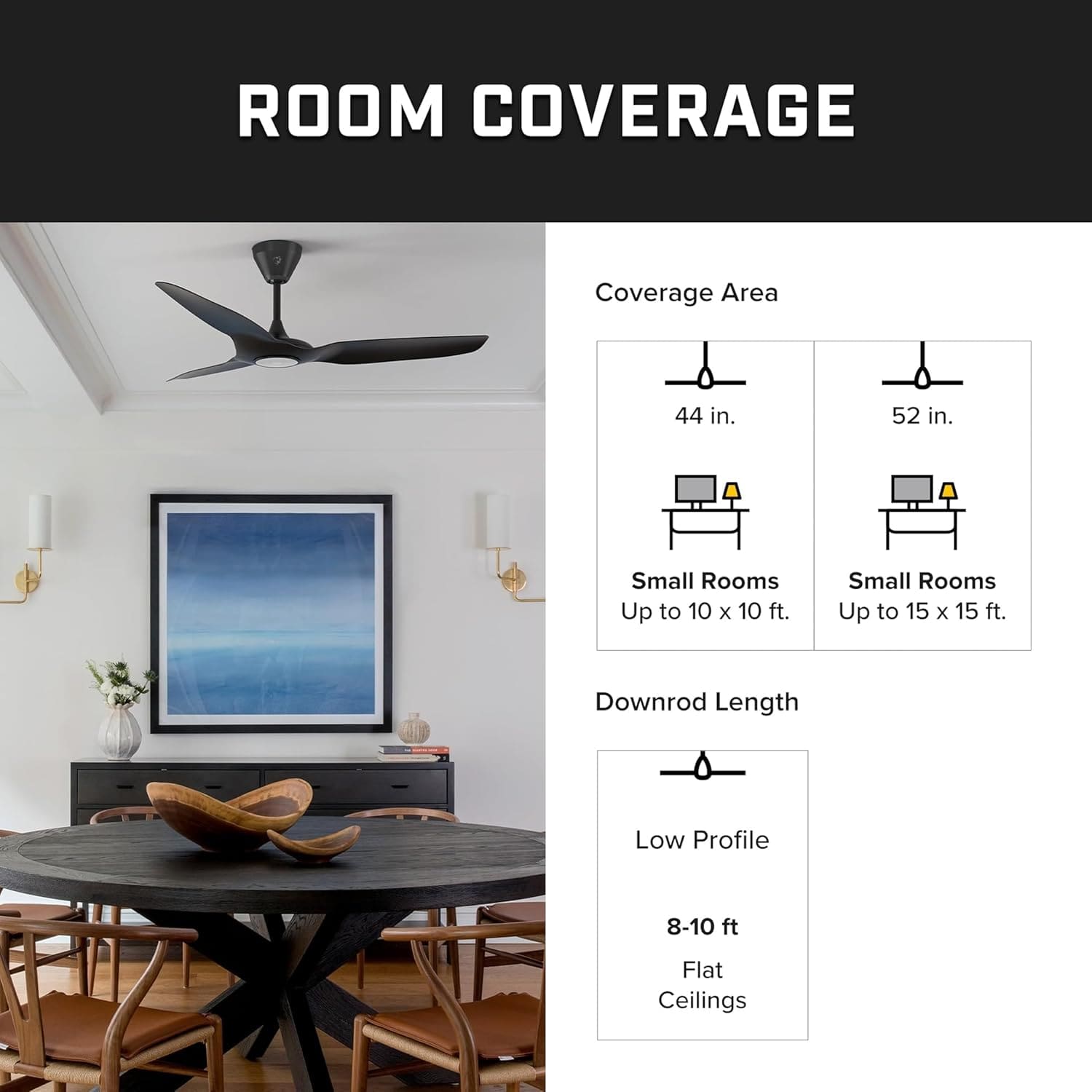 Haiku L smart ceiling fan with Alexa and Google Assistant compatibility