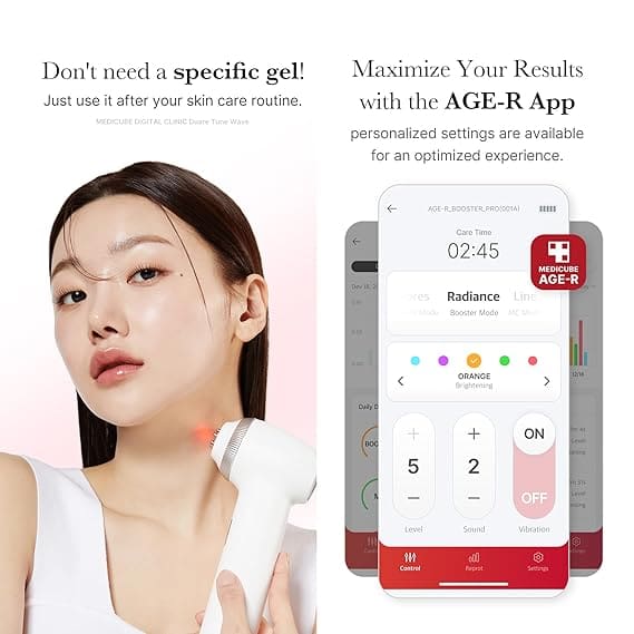 Medicube Age-R Ultra Tune 40.68 in use on cheek area