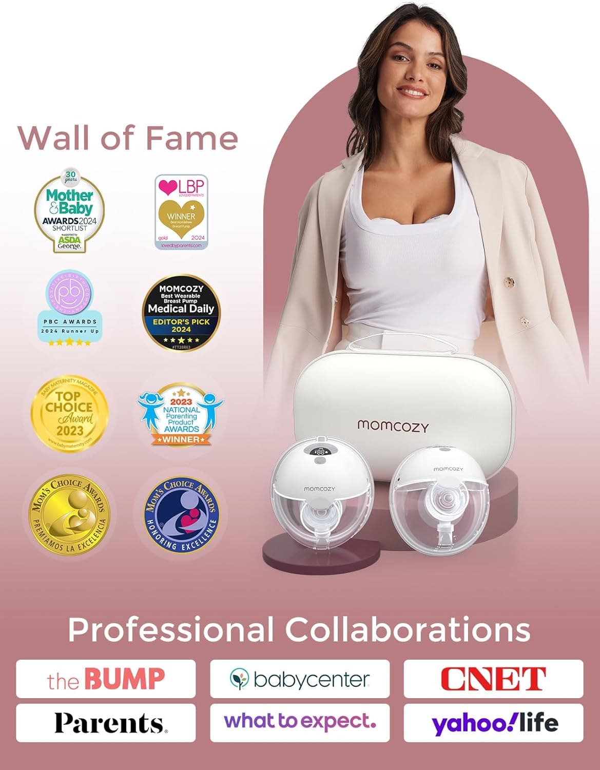 Momcozy Electric Breast Pump with double-sealed flange