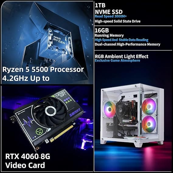 Affordable gaming pc with 1TB SSD and WiFi 5.0