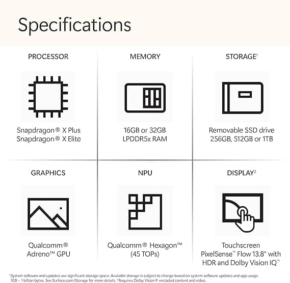 Microsoft Surface Laptop (2024) showing Snapdragon X Elite performance
