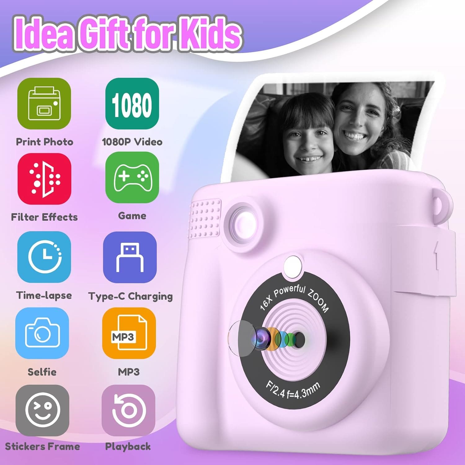Kids Digital Camera with 32GB SD card included