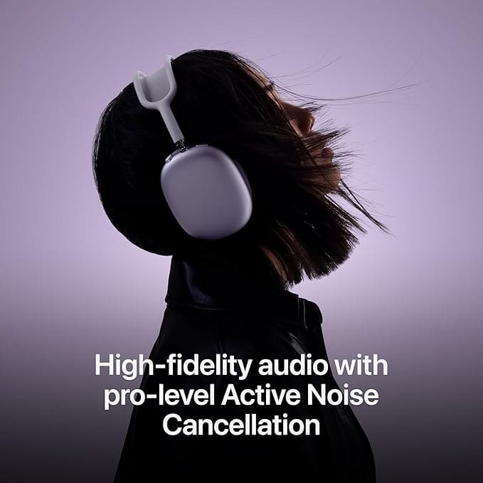 AirPods Max Headphones with active noise cancellation feature