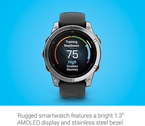 Garmin f?nix E premium GPS smartwatch with stainless steel design