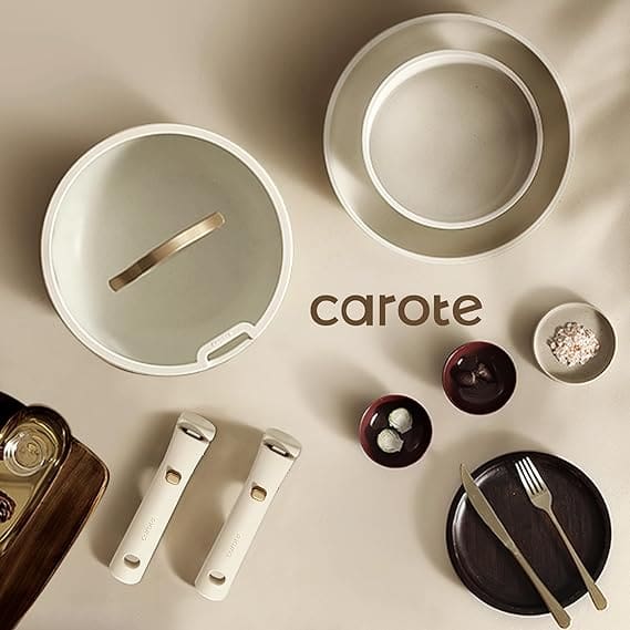 CAROTE cookware set oven safe and space saving