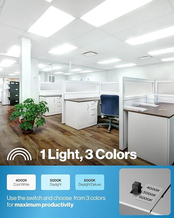 Slim dustproof Energy saving LED ceiling panel for commercial spaces