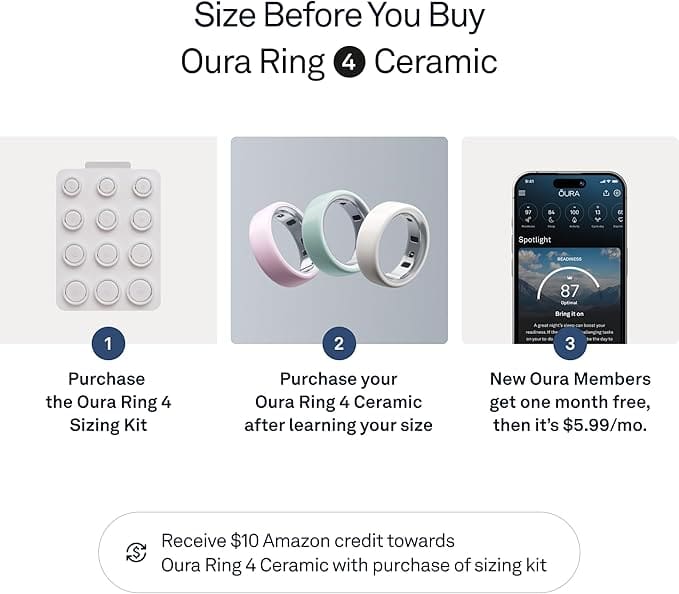 Oura Ring 4 Ceramic Cloud – Advanced Sleep Tracking Smart Ring