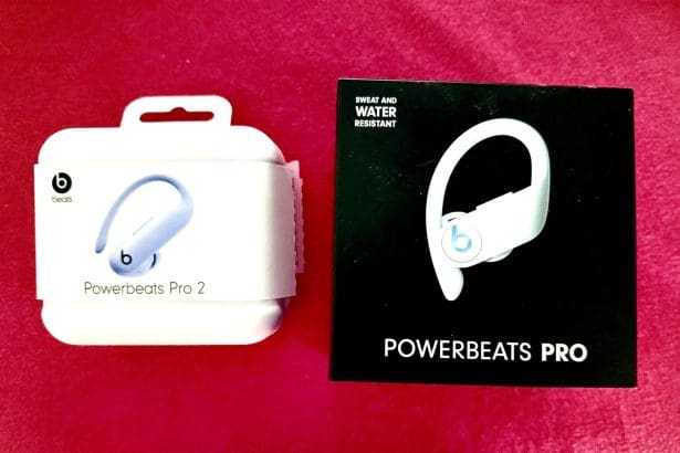 Beats Powerbeats Pro 2 earbuds in Quick Sand color with secure-fit earhooks.