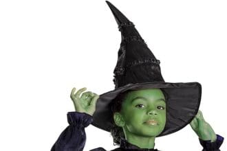 Wicked Elphaba Costume Girls Full Outfit Front View