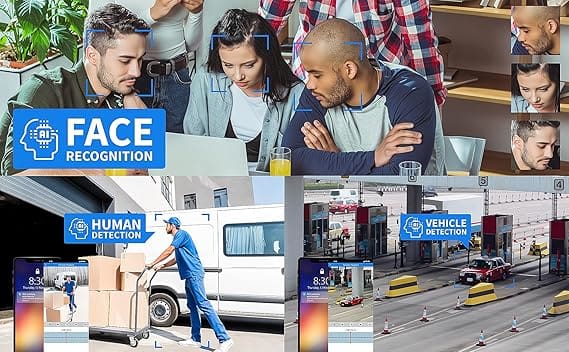Smart AI detection and face recognition surveillance system