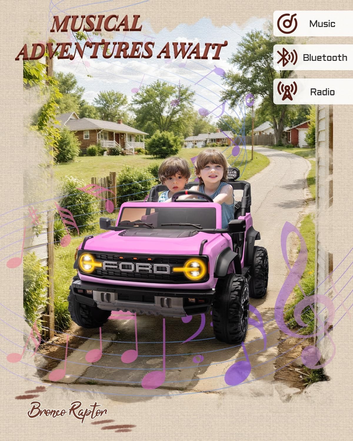 Kids Electric Car with Parental Remote Control Safety