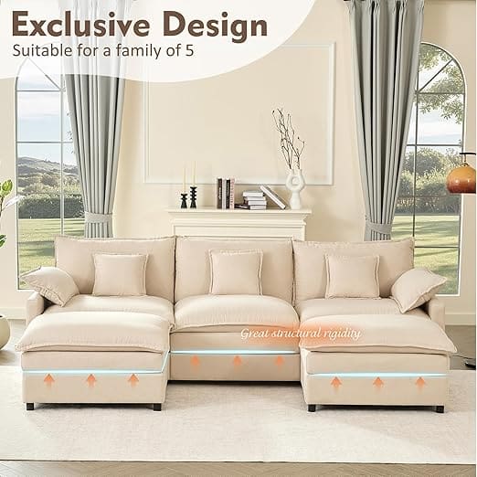 Comfy cloud couch design for living room