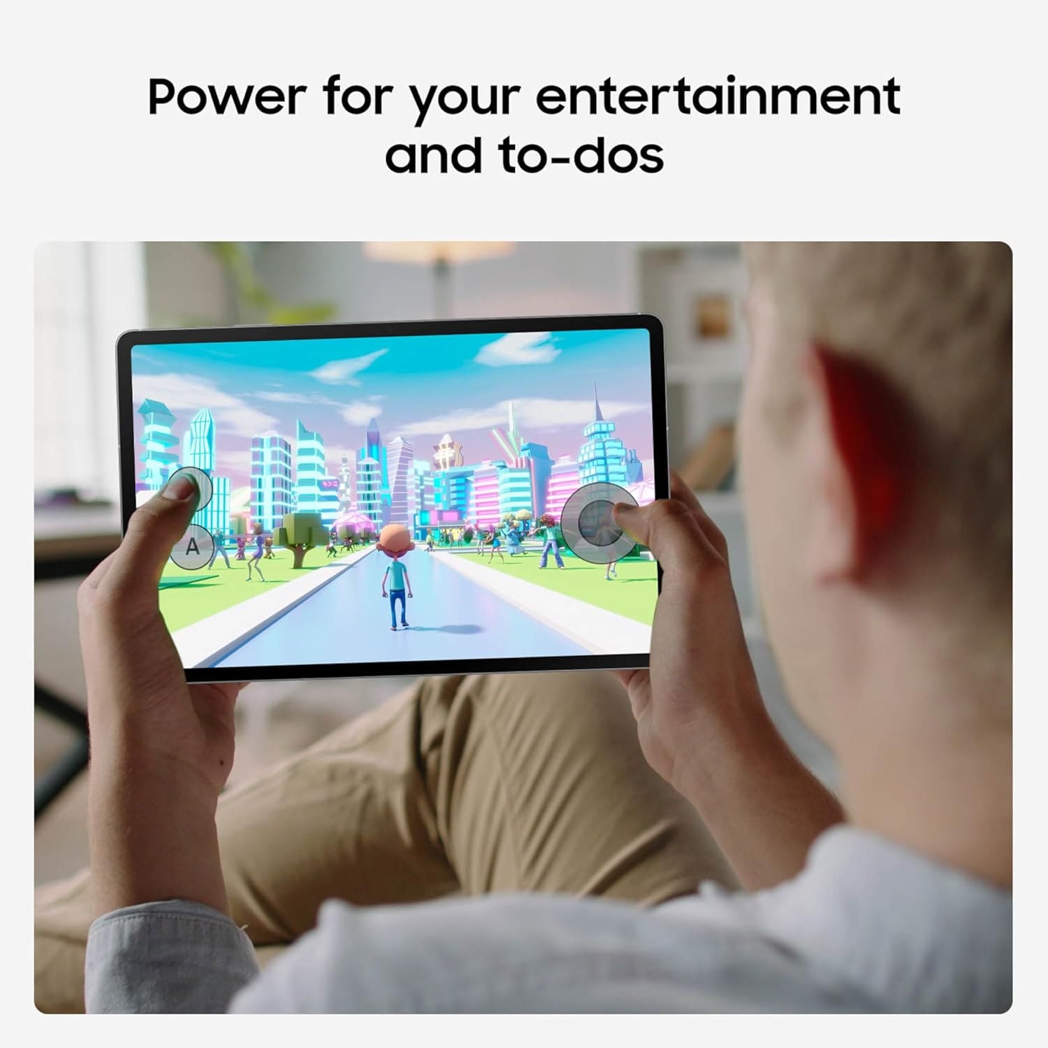 Samsung Galaxy Tab S10 Review showing slim and stylish gray tablet design