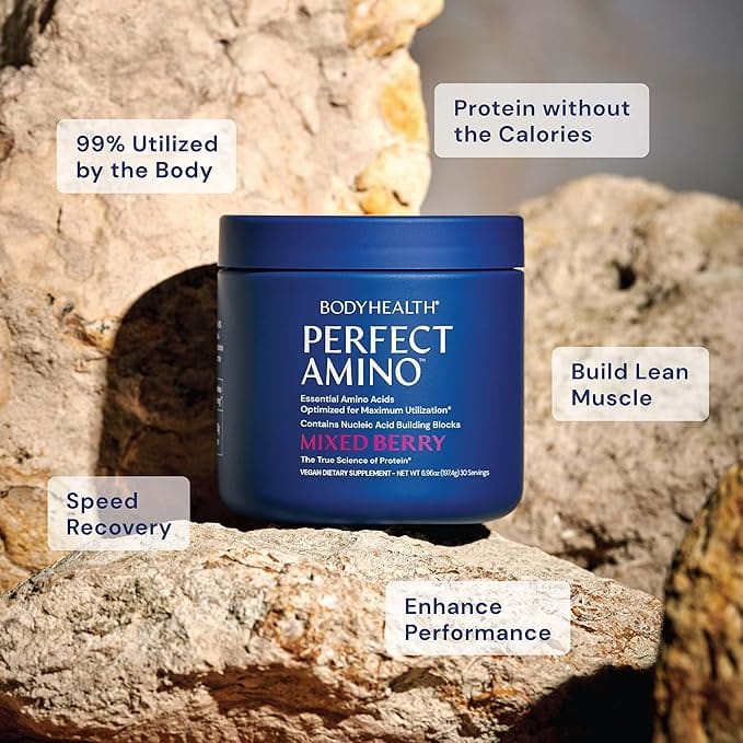 Supplement facts and ingredients of BodyHealth PerfectAmino Powder