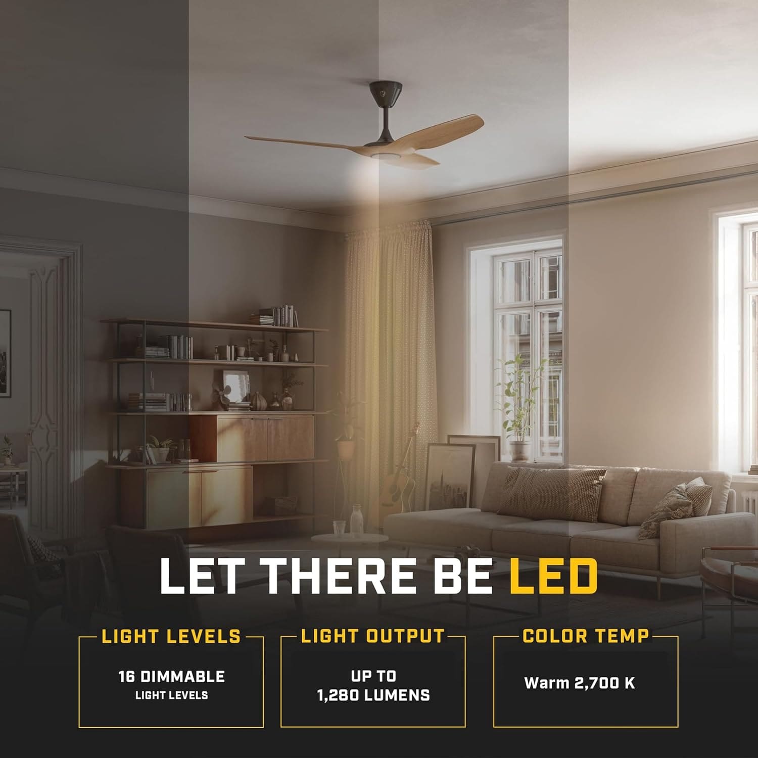 Big Ass Fans Haiku L smart ceiling fan with LED light and 7 speeds