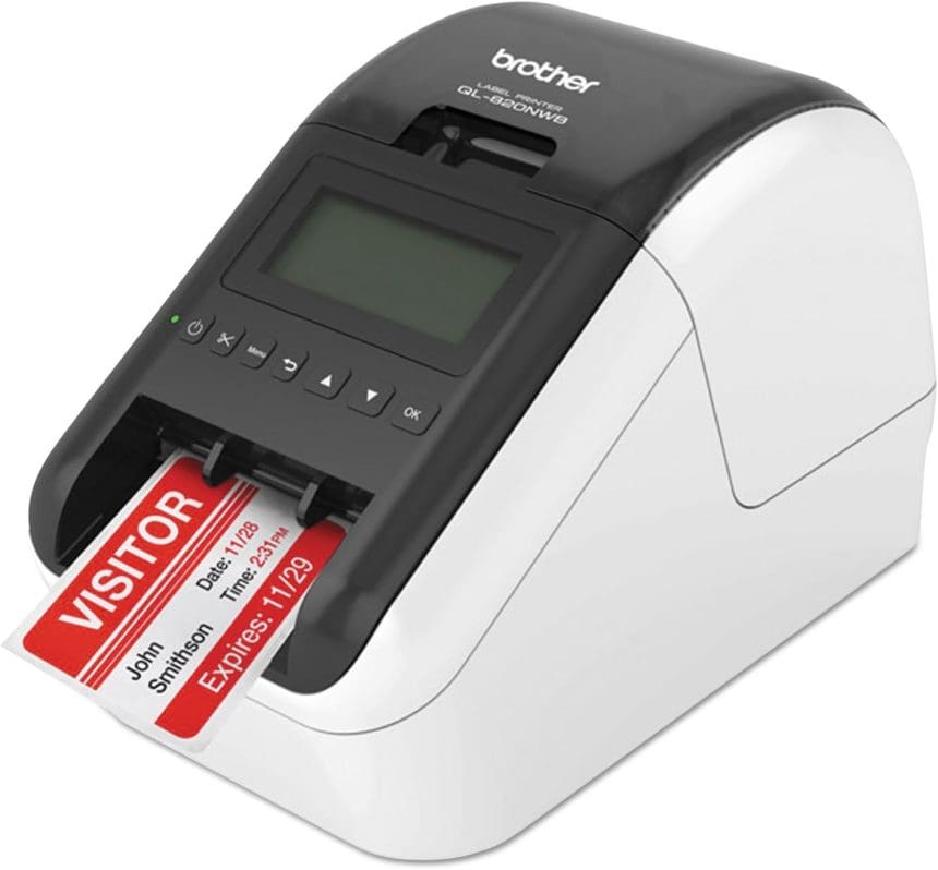 Buy Brother label printer online QL-820NWB front view