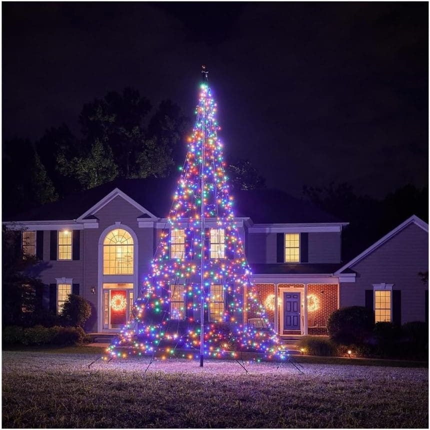 Christmas Light Tree Outdoor 20ft multicolor LED display