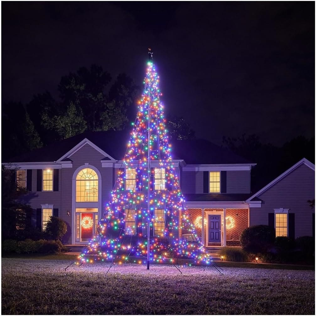 Christmas Light Tree Outdoor 20ft multicolor LED display