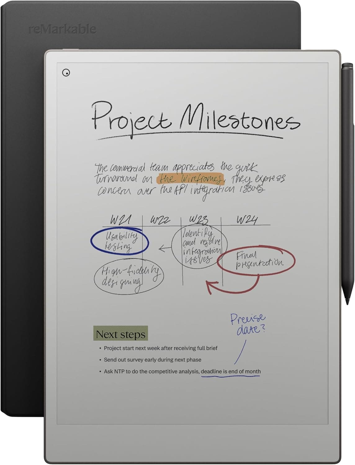 Best paper tablet for writing front view