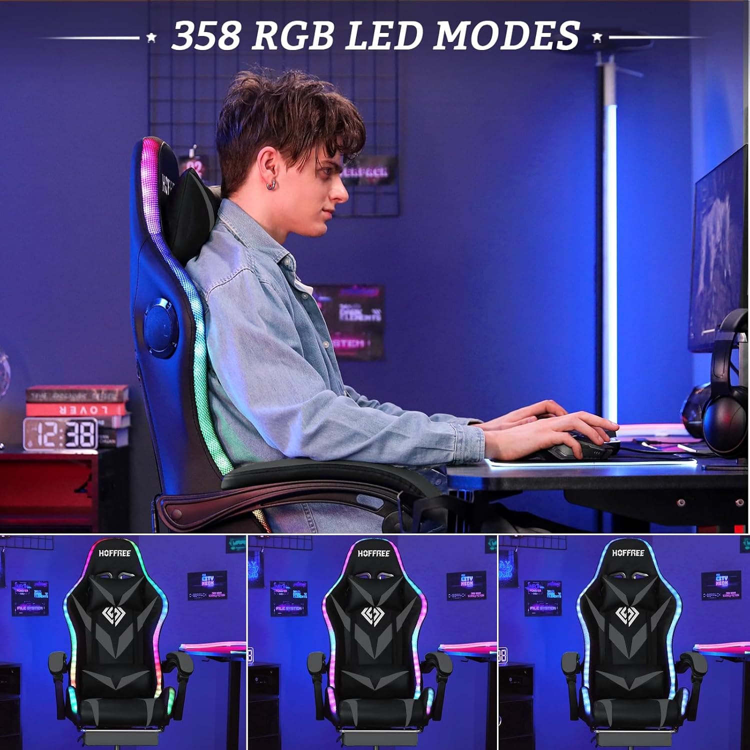 Comfortable best gaming chair with massage for long gaming sessions
