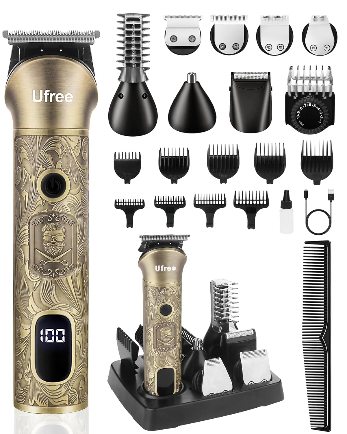 Beard Trimmer for Men with Complete Grooming Kit