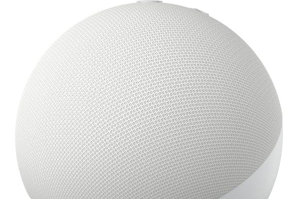 Smart speaker with Alexa Glacier White front view