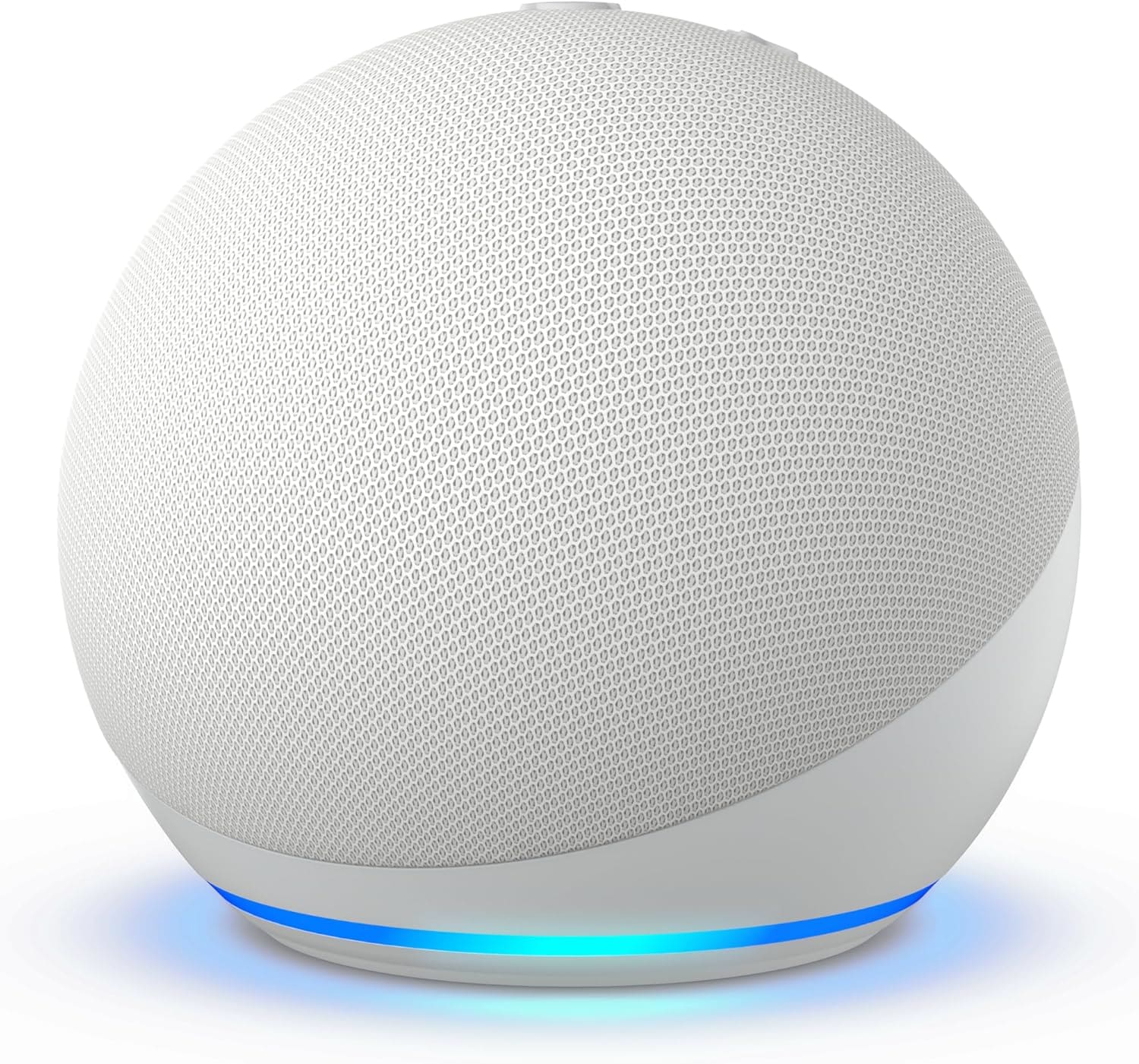 Smart speaker with Alexa Glacier White front view