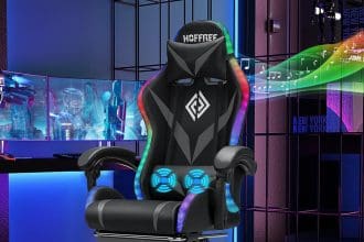 Best gaming chair with massage in grey and black