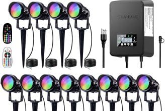 LED garden spotlights RGB outdoor lighting kit