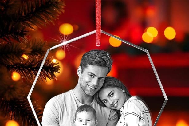 3D Crystal Photo Ornament Christmas Gift