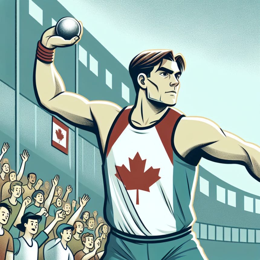 Canada's Sarah Mitton secures silver medal in shot put at the World Indoor Championships. 1 1774033175