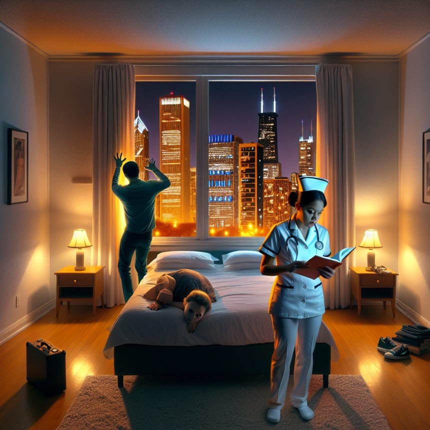 Chicago nursing student discovers suspected intruders undressed in her bedroom. 1 1774059143